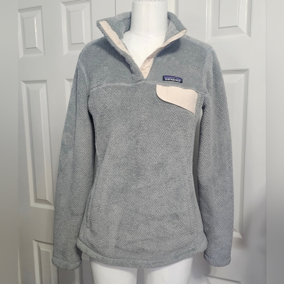 Patagonia Re-Tool Snap-T Fleece Gray Thermal Pullover Sz Medium - Picture 3 of 7